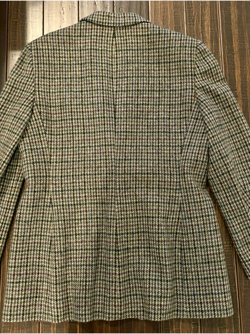 Ralph Lauren “Lauren” Brown Multi Houndstooth Wool Blazer Women’s Size 12 - Picture 5 of 6